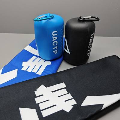定制logo硅胶壳收纳速干巾